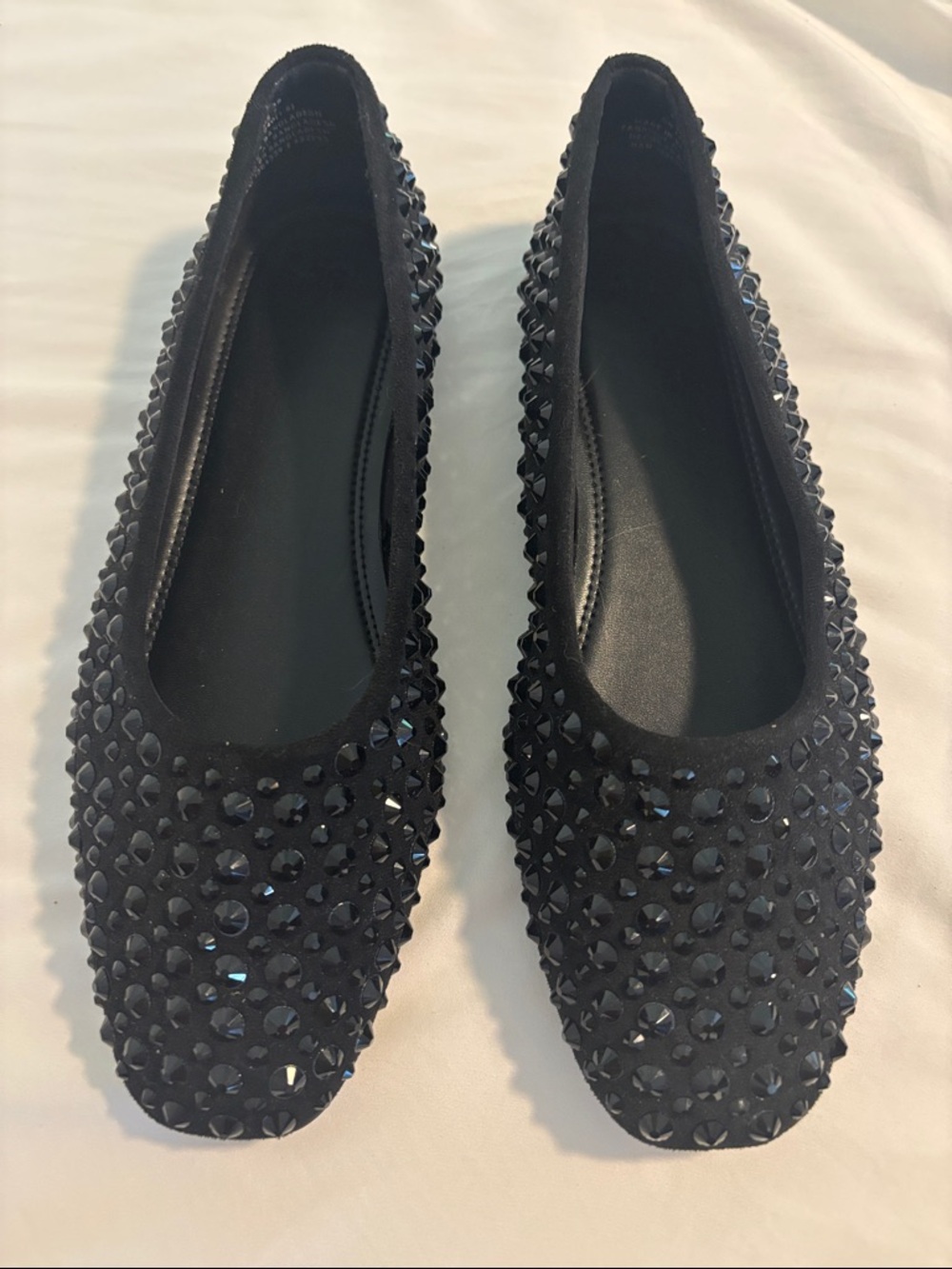 H&M Black Studded Ballet Flats
